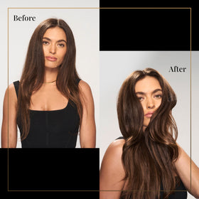TRESemmé primer spray nozzle closeup demonstrating fine mist for even application benefit
