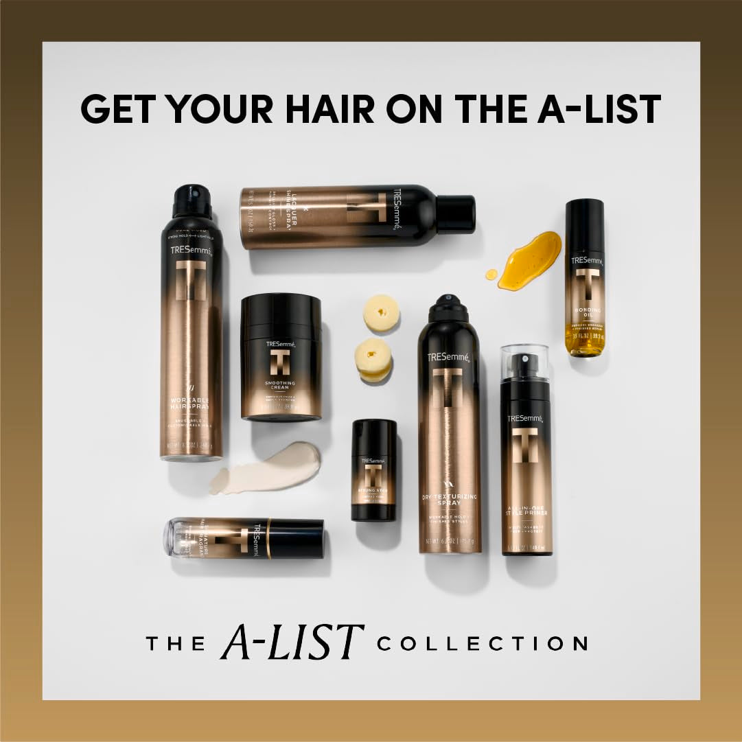 TRESemmé primer used during blowout styling showing improved manageability benefit