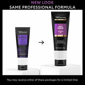 TRESemmé gel dispensed on hands demonstrating smooth spreadability benefit