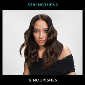 TRESemmé shampoo texture on hand demonstrating smooth lather