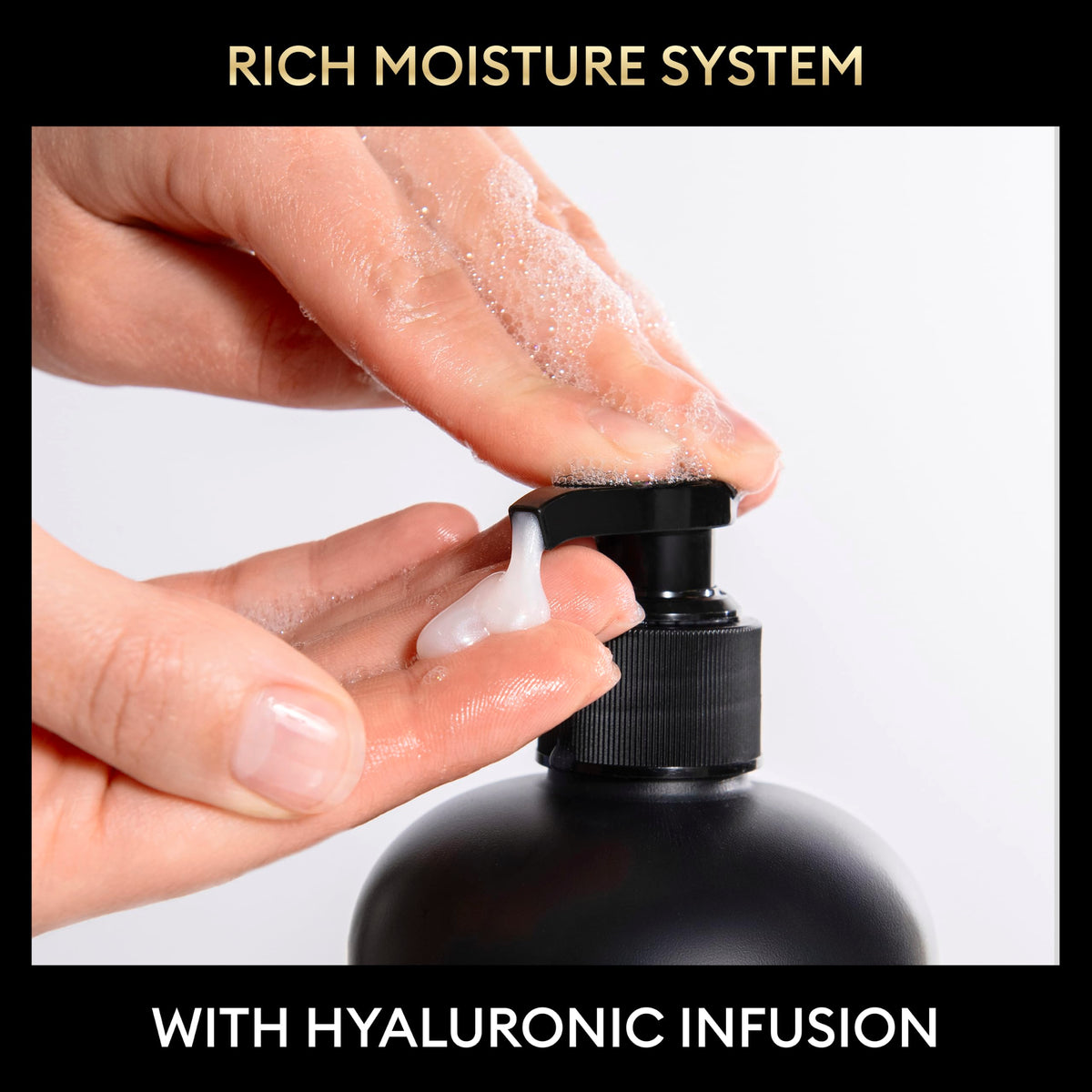 TRESemmé conditioner squeeze showing creamy texture and detangling benefit