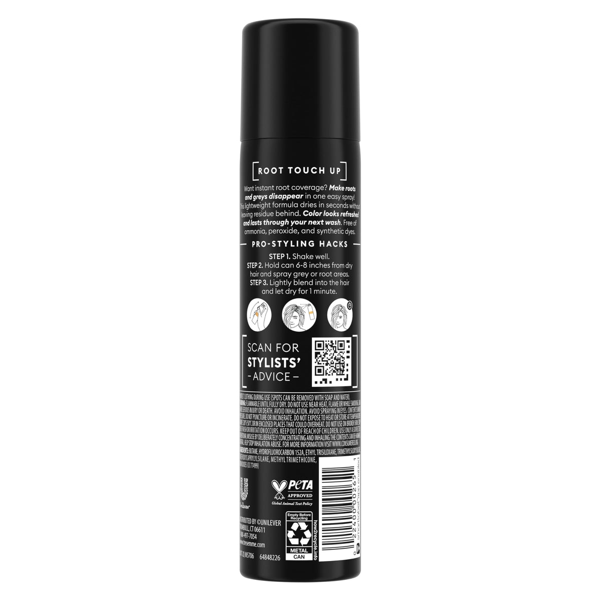 TRESemmé spray nozzle close-up demonstrating precise application control