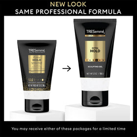 TRESemmé travel bottle held in hand illustrating convenient on-the-go styling