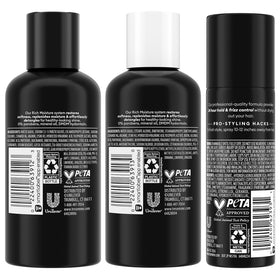 TRESemmé Rich Moisture shampoo bottle close-up showing thoughtful design
