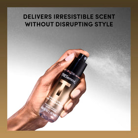 TRESemmé next to a travel bag to show compact 1.35 fl oz size and portability benefit