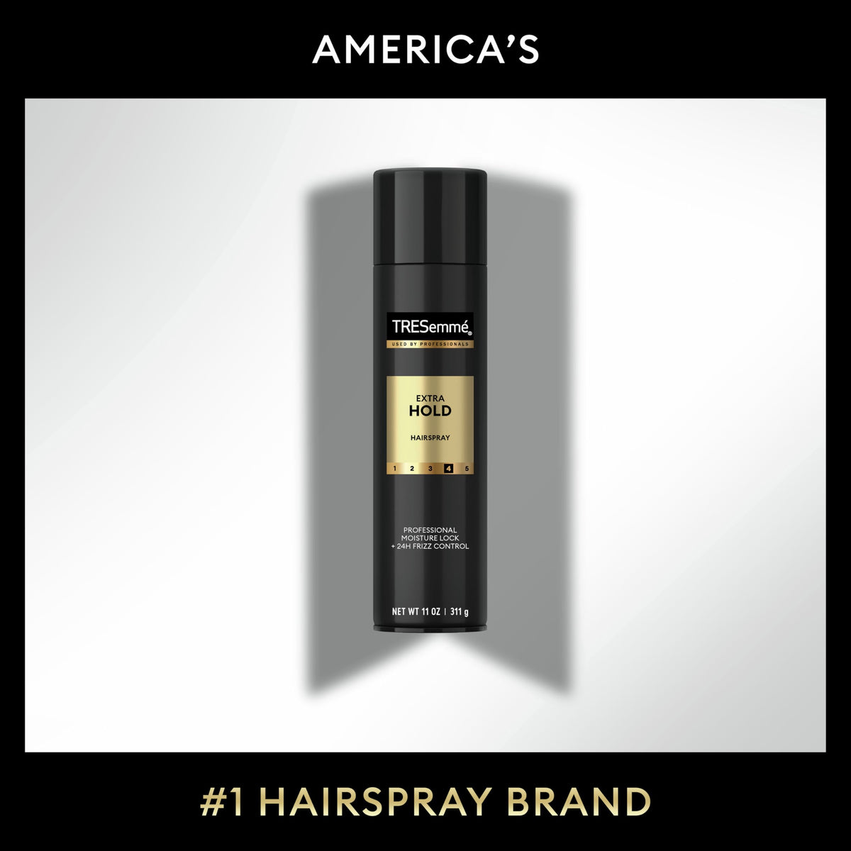 TRESemmé spray mist closeup demonstrating fine coverage and control