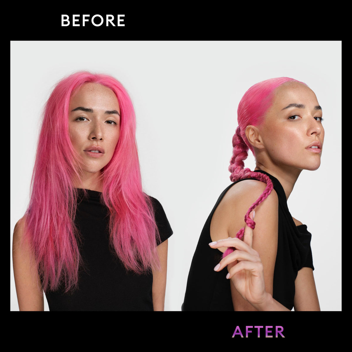 TRESemmé finished slick-back hairstyle showing strong hold and polished look