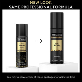 TRESemmé nozzle spraying fine mist for fast-drying, touchable hold benefit