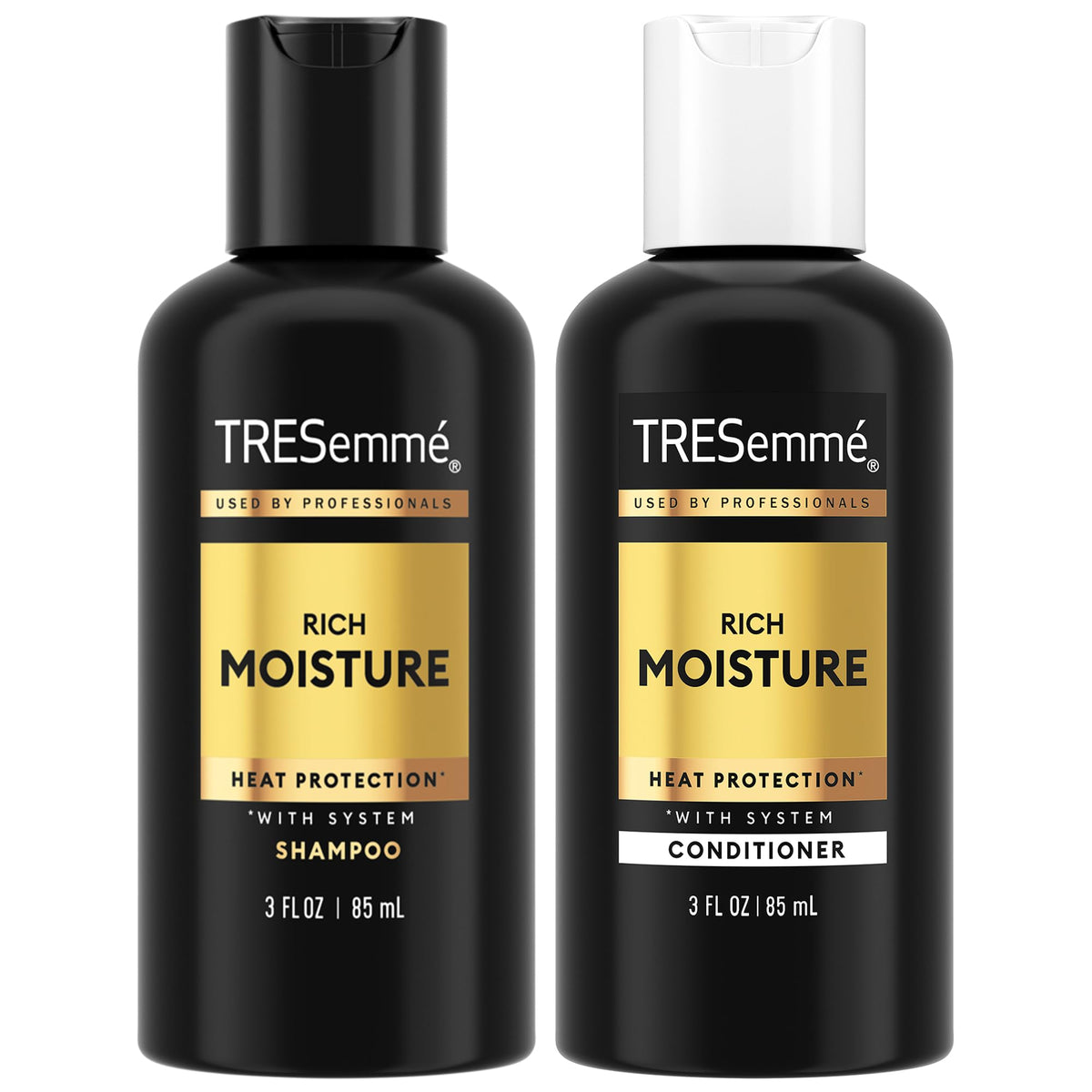 TRESemmé travel set front packaging showing compact bottles and clear labeling benefit convenience