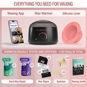 Tress Wellness analogue wax warmer closeup highlighting safe heat control