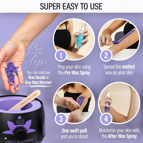 Tress Wellness in-use bikini area application demonstrating gentle removal