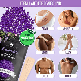 Applying Tress Wellness wax to bikini area demonstrating controlled application and gentle hair removal