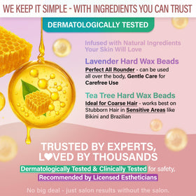 Tress Wellness large and small applicator sticks for precise waxing