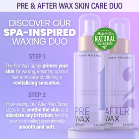 Tress Wellness before and after wax scale comparison illustrating cleaner wax results