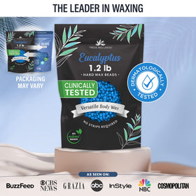 Tress Wellness close-up of smooth eucalyptus wax beads highlighting texture and easy melting