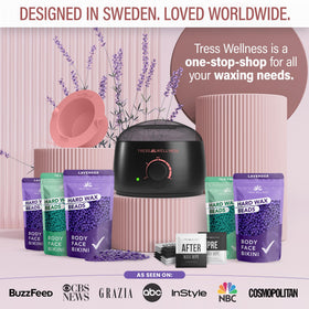 Tress Wellness kit staged in bathroom for relaxed at-home salon experience