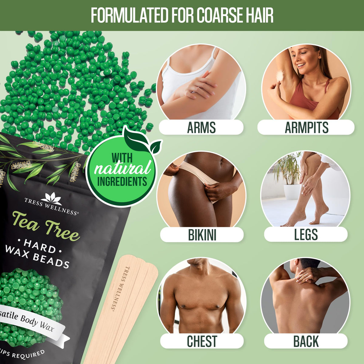 Tress Wellness melted wax texture in warmer illustrating controllable spread and comfort