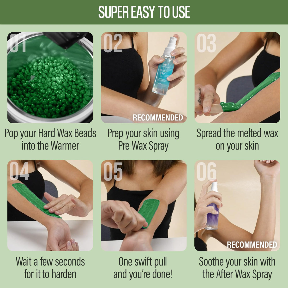 Tress Wellness wax application on bikini area showing precise hair removal benefit