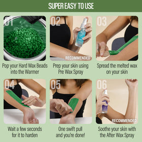 Tress Wellness wax application on bikini area showing precise hair removal benefit
