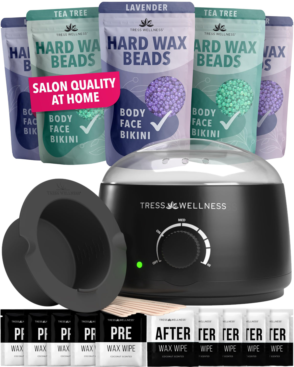 Tress Wellness full kit front packaging showing all contents and easy setup