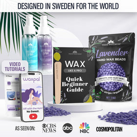 Tress Wellness lifestyle bathroom setup suggesting calming post-wax care