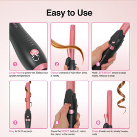 Tresses Touch safety label noting 60-minute auto shut-off feature