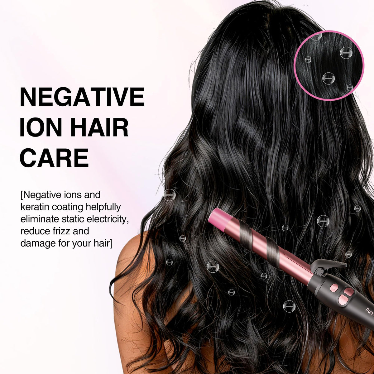 Tresses Touch held in hand to show lightweight size and balance