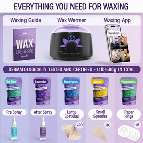 Tress Wellness digital display close-up showing precise temperature control for gentler waxing