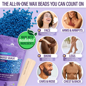 Tress Wellness wax beads texture close-up showing smooth melt for even application and comfort
