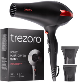 TREZORO front view showing controls and ergonomic handle for easy styling
