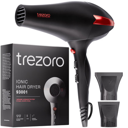 TREZORO front view showing controls and ergonomic handle for easy styling