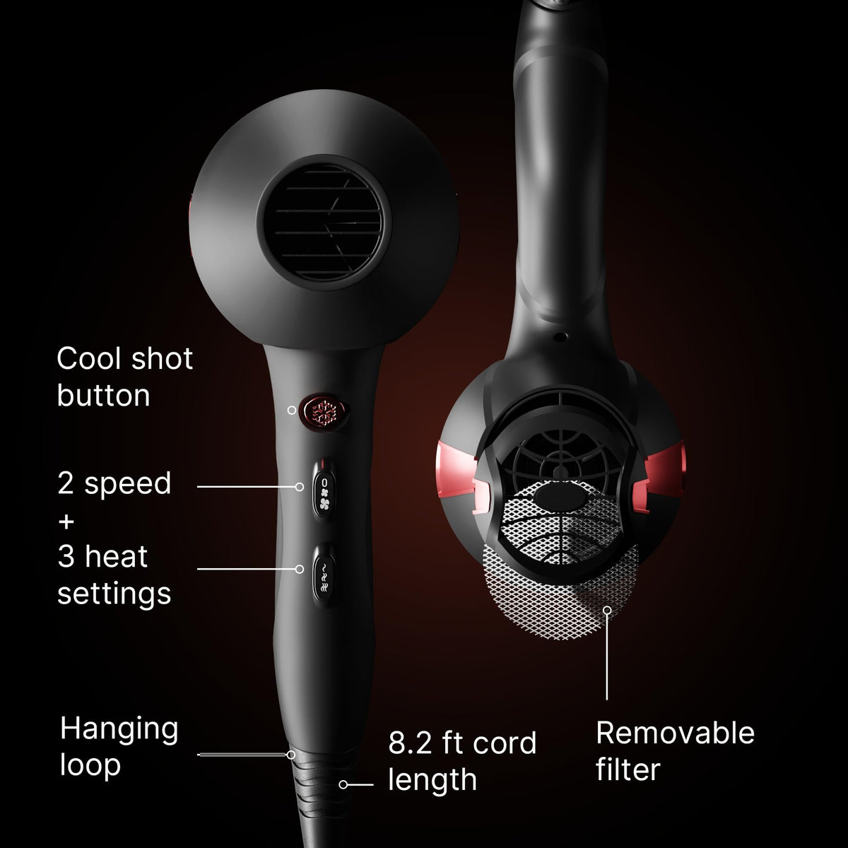 TREZORO wide concentrator for gentle, volumizing airflow and texture