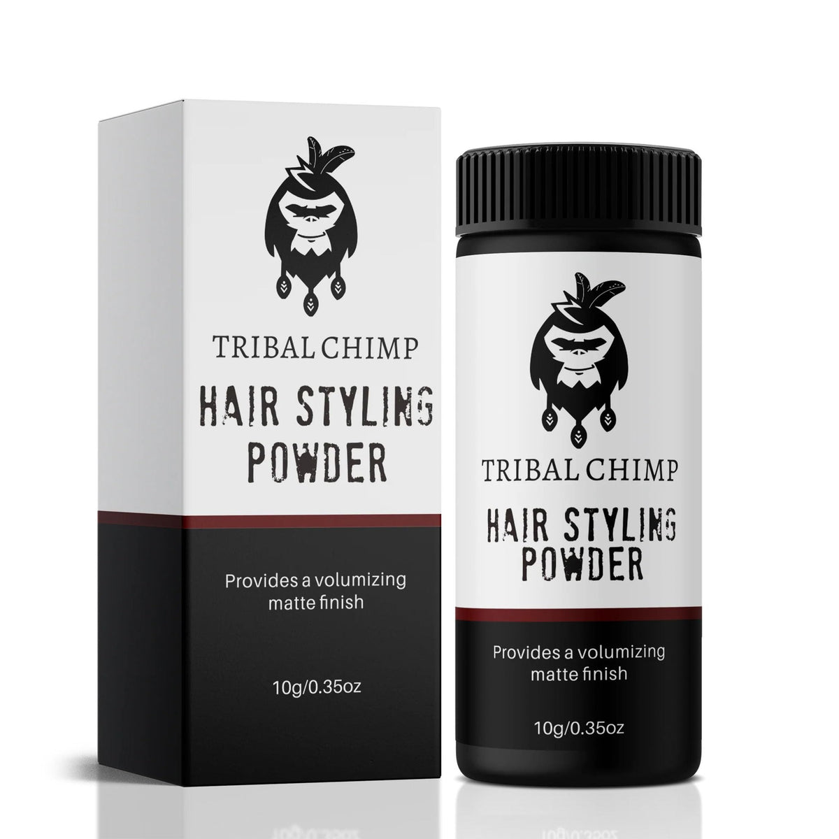 Tribal Chimp front packaging showing compact 10g jar and branding for easy carry
