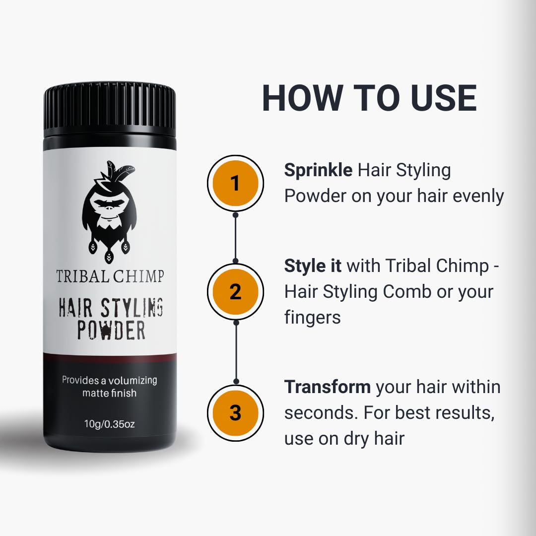 Tribal Chimp in a bathroom setting in morning routine adding effortless texture benefit