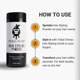 Tribal Chimp in a bathroom setting in morning routine adding effortless texture benefit