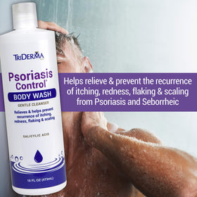 TriDerma bottle label detail highlighting 2% salicylic acid strength