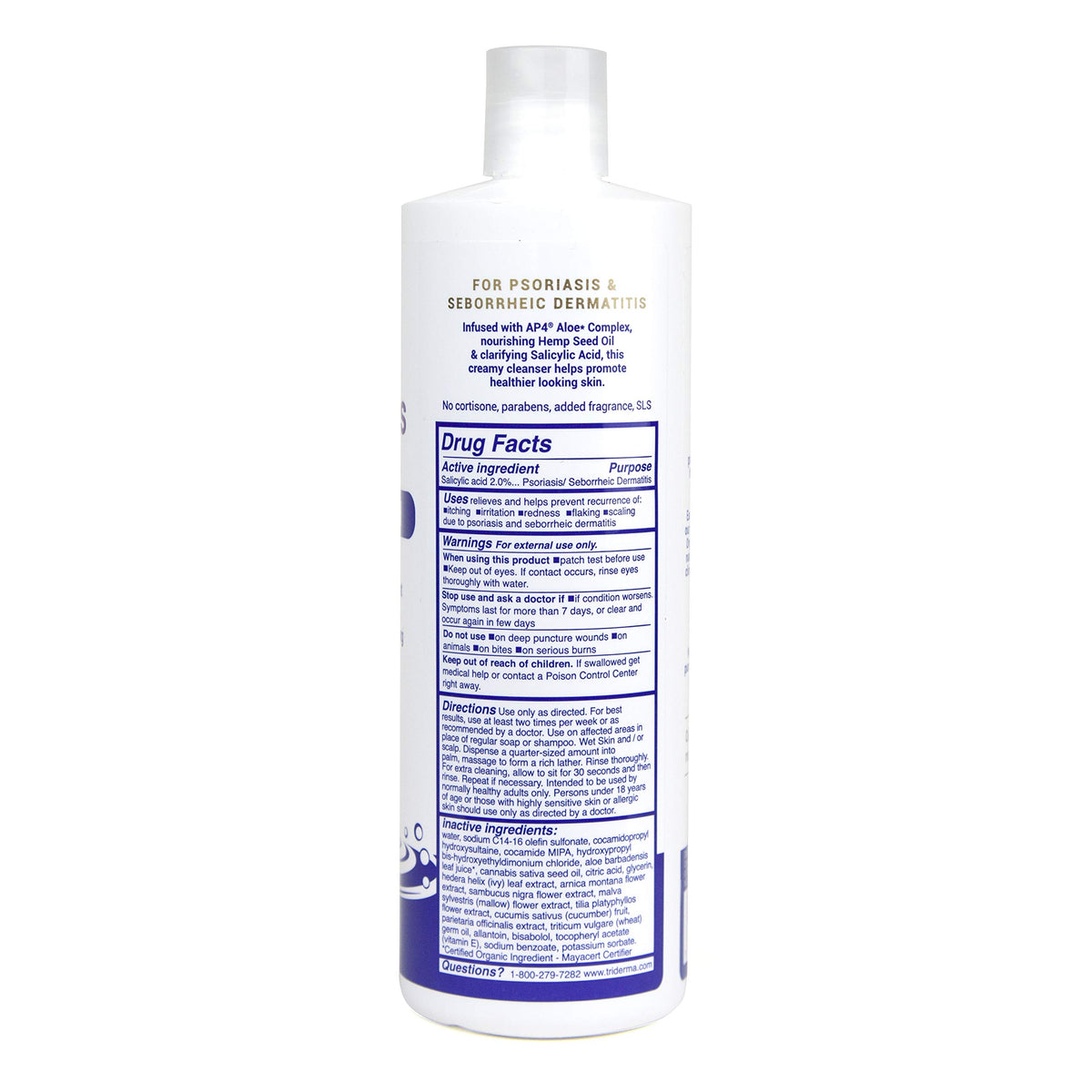 TriDerma close-up aloe gel texture demonstrating soothing hydration