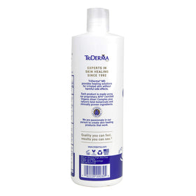 TriDerma pump dispense creating lather for easier flake removal