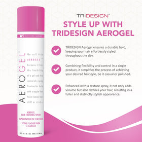 TRIDESIGN back label with ingredients and usage directions benefit