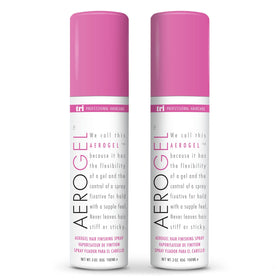 TRIDESIGN front packaging showing travel-sized hairspray for reliable hold