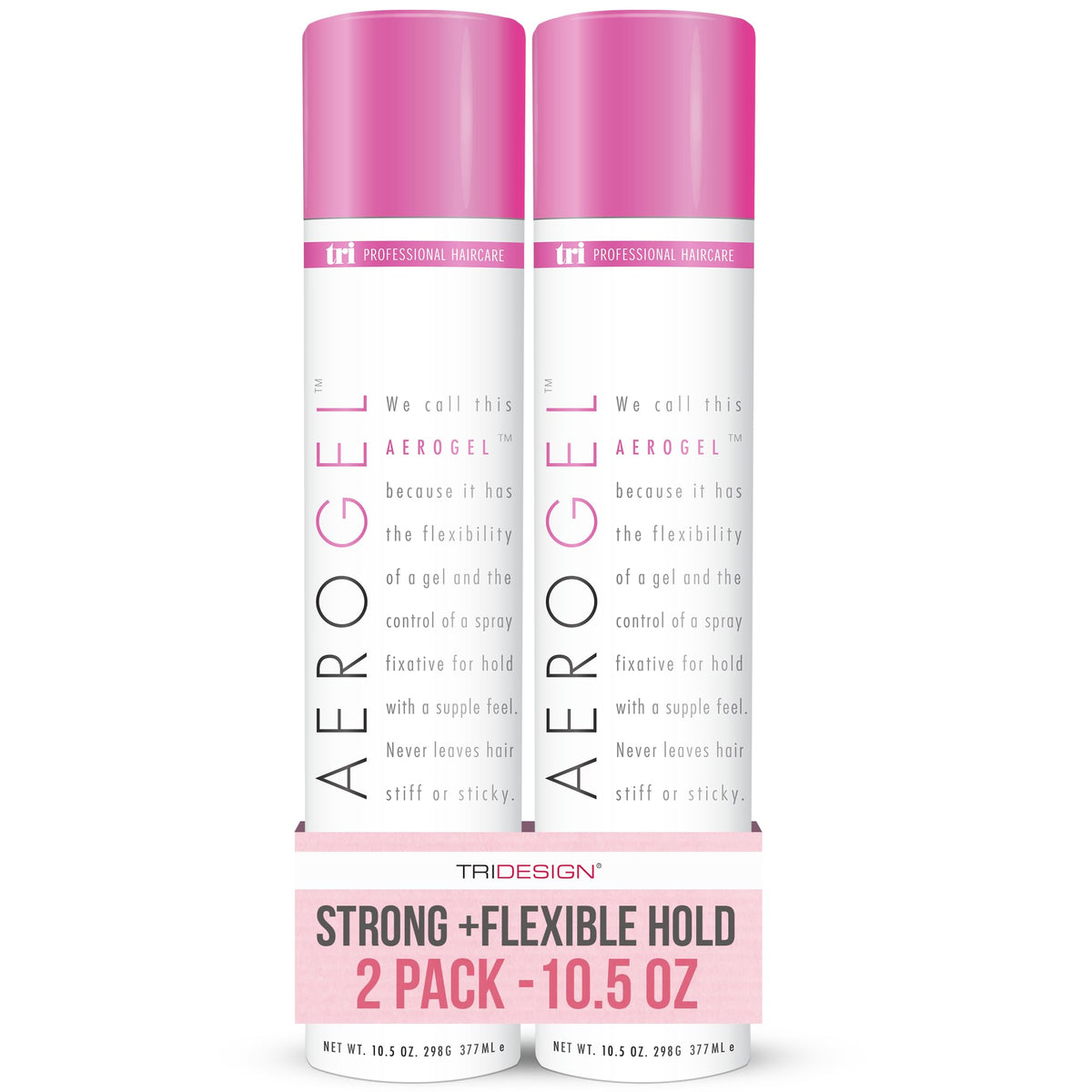 TRIDESIGN aerogel front packaging showing can and branding for quick identification and confidence