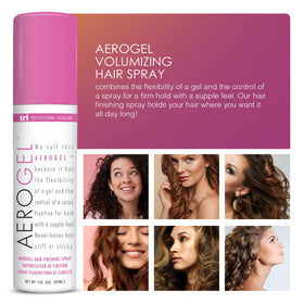 TRIDESIGN fine mist spray close-up illustrating even application and lightweight hold