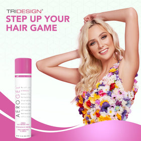 TRIDESIGN styling in use on model providing long-lasting control benefit