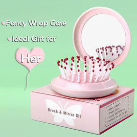 Trikeel placed in a purse, ideal for on-the-go styling and makeup