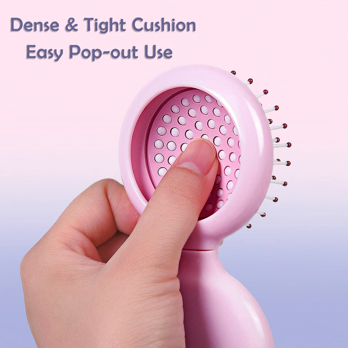 Trikeel mirror lid closeup reflecting face, convenient touch-up benefit