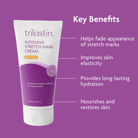 TriLASTIN applied to belly illustrating gentle hydration and elasticity support