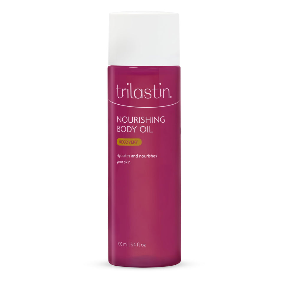 TriLASTIN front bottle showing product and benefit of hydration