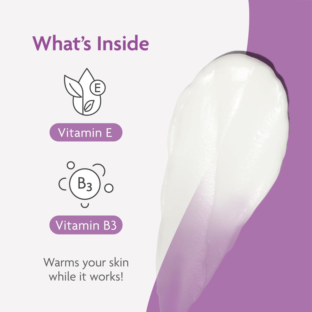 TriLASTIN ingredient label close-up showing vitamins and niacinamide list