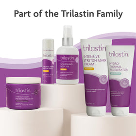TriLASTIN removed mask with remaining serum massaged into skin for absorption