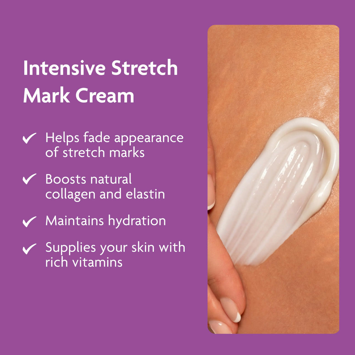 TriLASTIN open tub showing creamy texture and quick absorption benefit